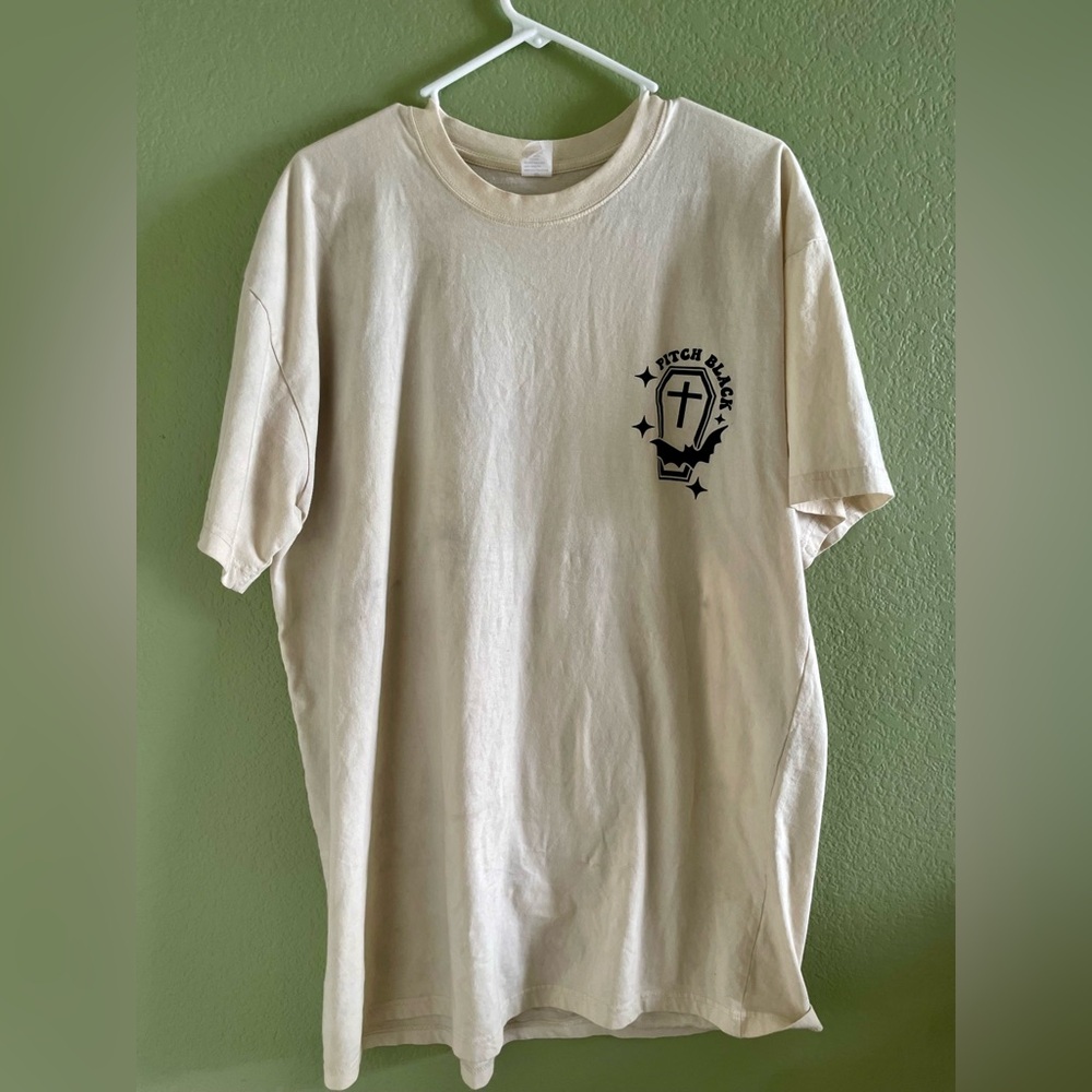 Cream Graphic T-Shirt Dress